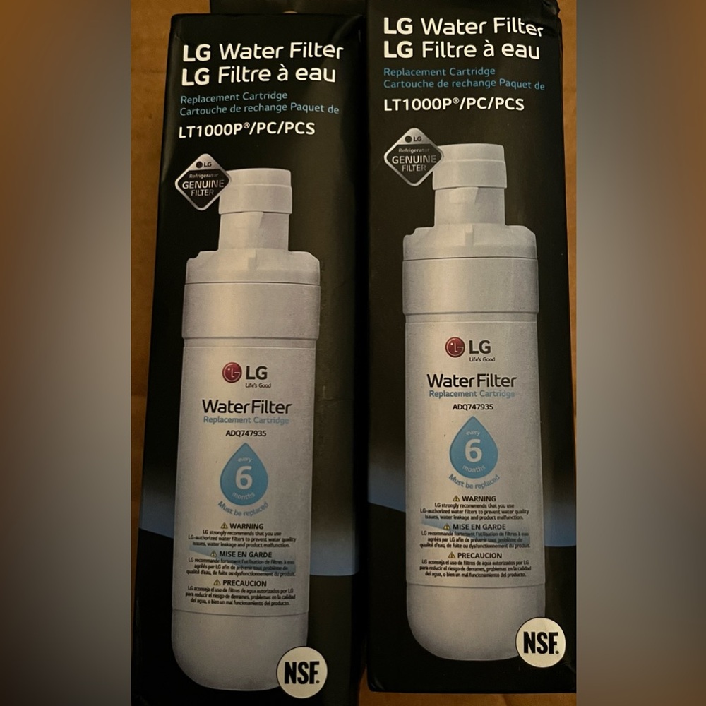 LG Water Filter Replacement Cartridge LT1000P x2